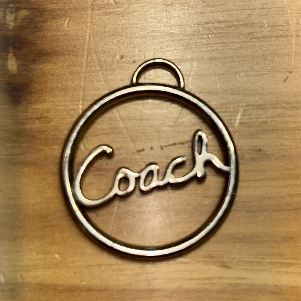Coach Poppy Purse Fob Silver Metal Tone